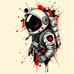 Trash Polka Astronaut Tattoo