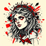 Trash Polka Athena Tattoo