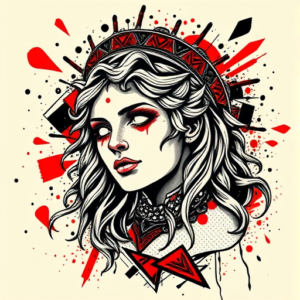 Trash Polka Athena Tattoo