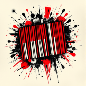 Trash Polka Barcode Tattoo