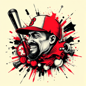 Trash Polka Baseball Tattoo
