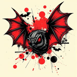 Trash Polka Bat Tattoo