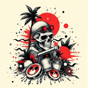 Trash Polka Beach Tattoo