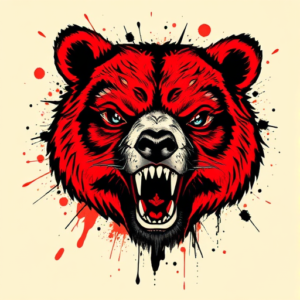 Trash Polka Bear Tattoo