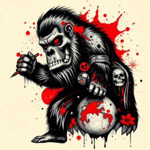 Trash Polka Bigfoot Tattoo