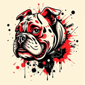 Trash Polka Bulldog Tattoo