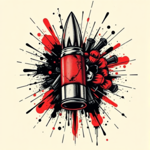 Trash Polka Bullet Tattoo