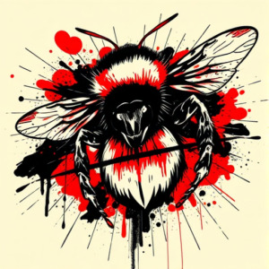 Trash Polka Bumblebee Tattoo