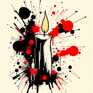 Trash Polka Candle Tattoo