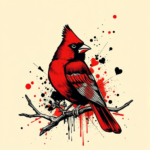 Trash Polka Cardinal Tattoo
