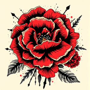 Trash Polka Carnation Tattoo