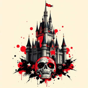 Trash Polka Castle Tattoo