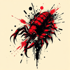 Trash Polka Centipede Tattoo