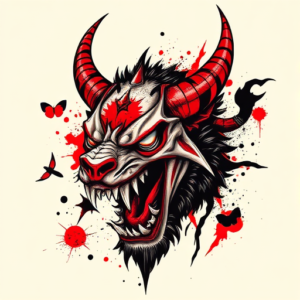 Trash Polka Cerberus Tattoo