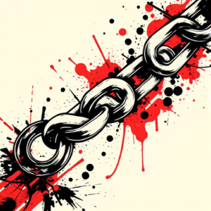 Trash Polka Chain Tattoo