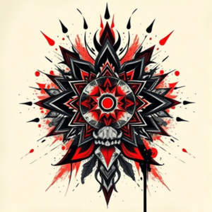 Trash Polka Chakra Tattoo