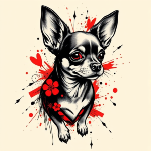 Trash Polka Chihuahua Tattoo