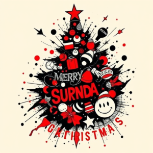 Trash Polka Christmas Tattoo