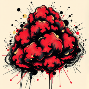 Trash Polka Cloud Tattoo