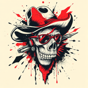 Trash Polka Cowboy Tattoo