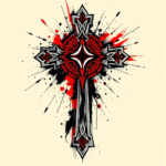 Trash Polka Cross Tattoo