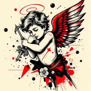 Trash Polka Cupid Tattoo