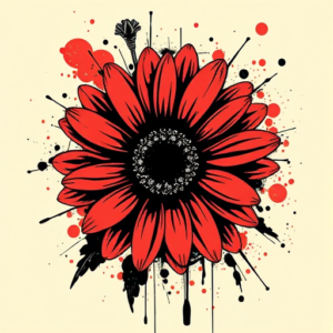 Trash Polka Daisy Tattoo