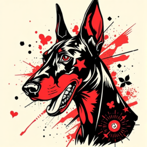 Trash Polka Doberman Tattoo