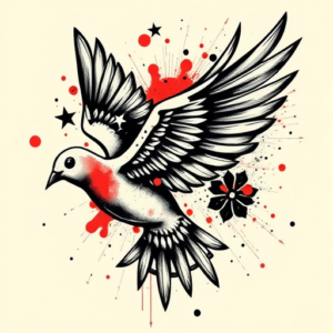 Trash Polka Dove Tattoo
