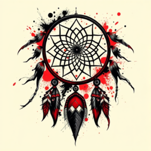 Trash Polka Dreamcatcher Tattoo