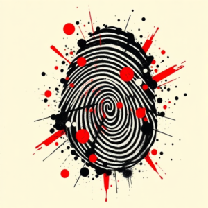 Trash Polka Fingerprint Tattoo