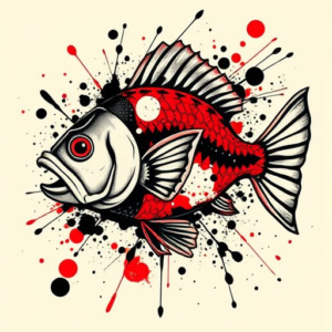 Trash Polka Fish Tattoo