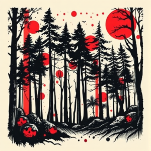 Trash Polka Forest Tattoo