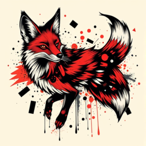 Trash Polka Fox Tattoo
