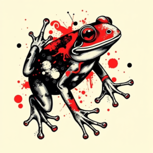 Trash Polka Frog Tattoo