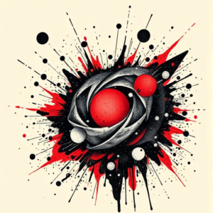 Trash Polka Galaxy Tattoo