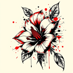 Trash Polka Gardenia Tattoo