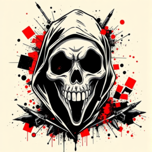 Trash Polka Ghostface Tattoo