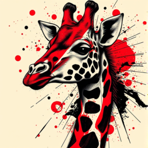 Trash Polka Giraffe Tattoo