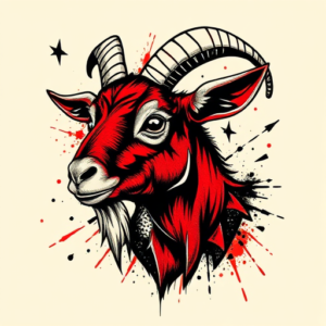 Trash Polka Goat Tattoo