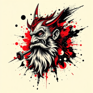 Trash Polka God Tattoo