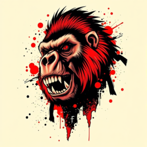 Trash Polka Gorilla Tattoo