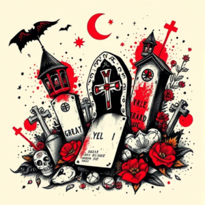 Trash Polka Graveyard Tattoo