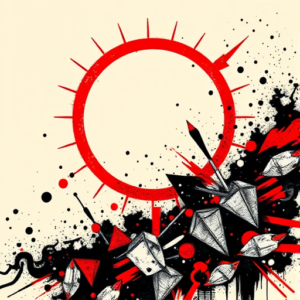 Trash Polka Halo Tattoo