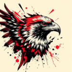 Trash Polka Hawk Tattoo