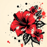 Trash Polka Hibiscus Tattoo