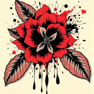 Trash Polka Honeysuckle Tattoo