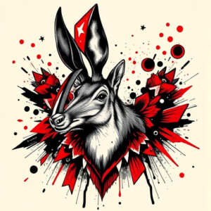 Trash Polka Jackalope Tattoo