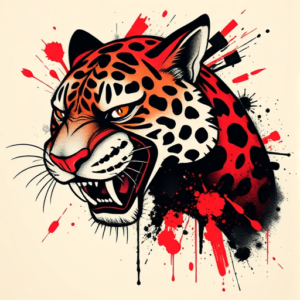 Trash Polka Jaguar Tattoo