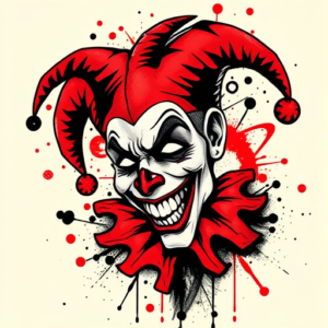 Trash Polka Jester Tattoo